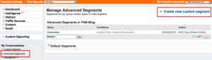 Creating Google Analytics Custom Segments